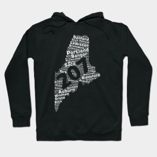 Maine Cities 207 Area Code Hoodie